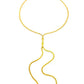 Collar elegante largo, color dorado