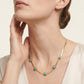 Collar snake con dijes turquesa