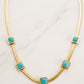 Collar snake con dijes turquesa
