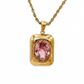 Collar con Medallón de Cristal Rosa