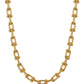 Collar Dorado de Eslabones en U de Inspiración Industrial