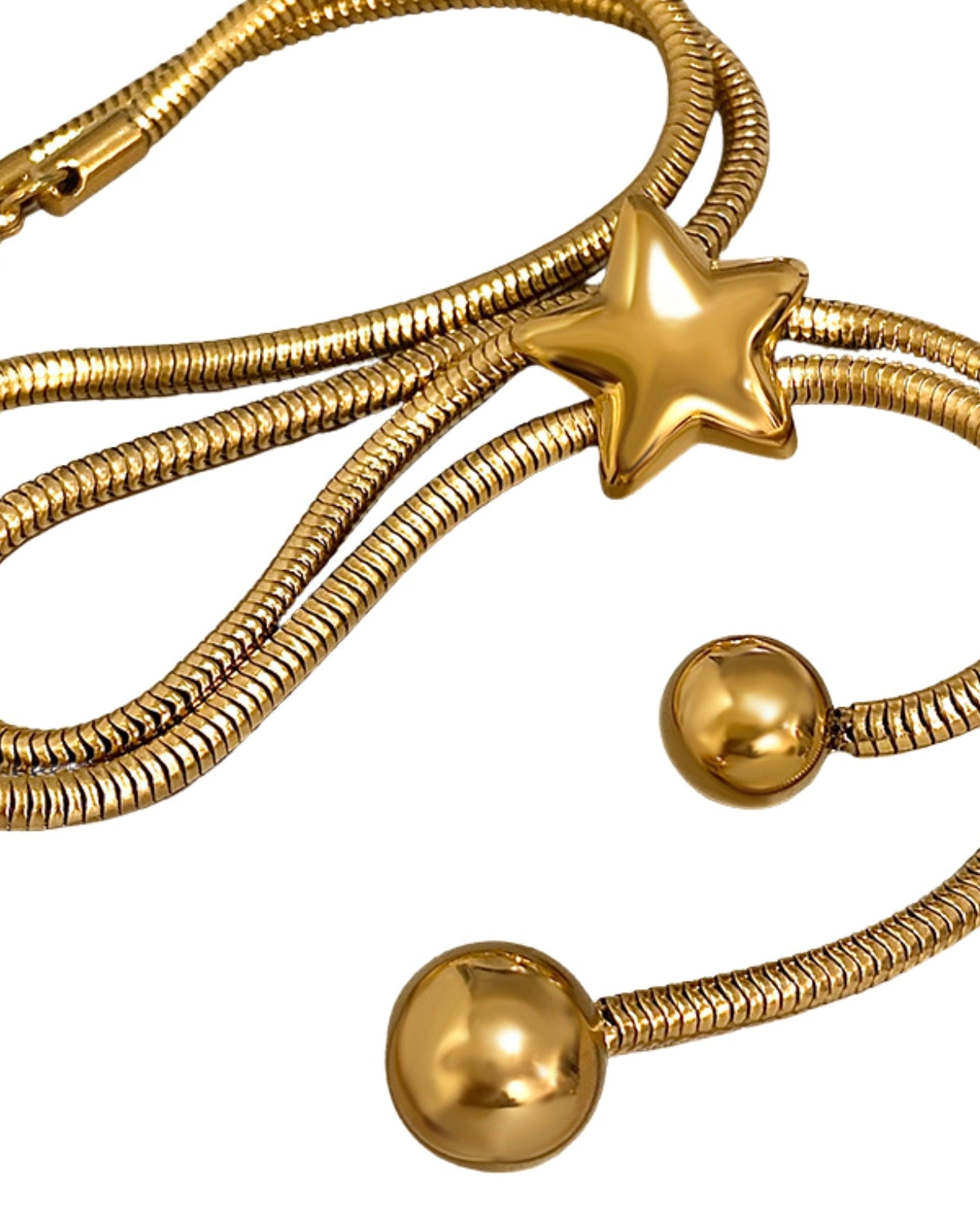 Collar statement de estrella, acero inoxidable