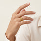 Anillo de doble banda con textura