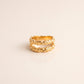 Anillo de doble banda con textura