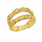 Anillo de doble banda con textura