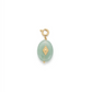Dije de venturina verde con rombo granulado en dorado