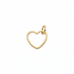 Dije de corazón con silueta estilizada en dorado