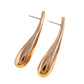 Aretes con diseño de gota, color dorado
