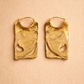 Aretes rectangulares con textura martillada