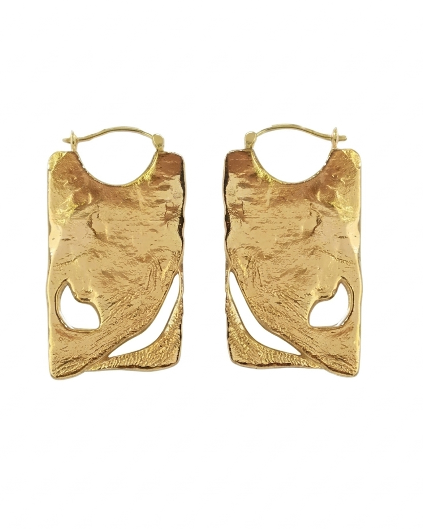 Aretes rectangulares con textura martillada
