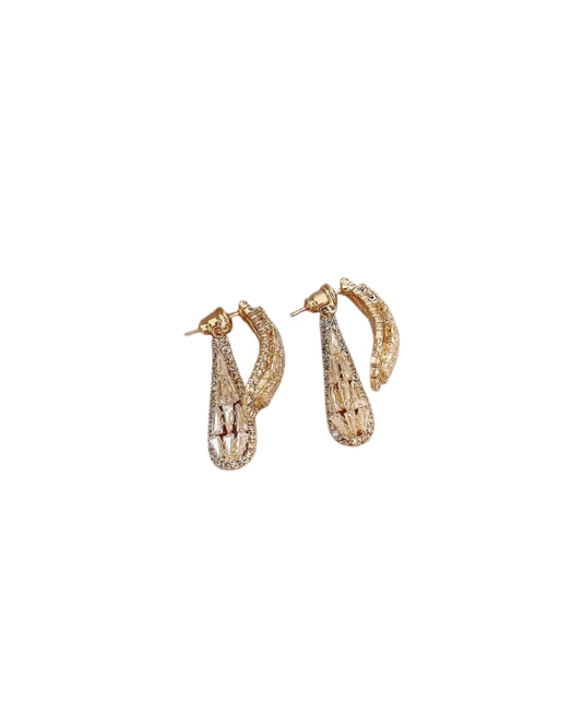 Aretes de Botón Curva