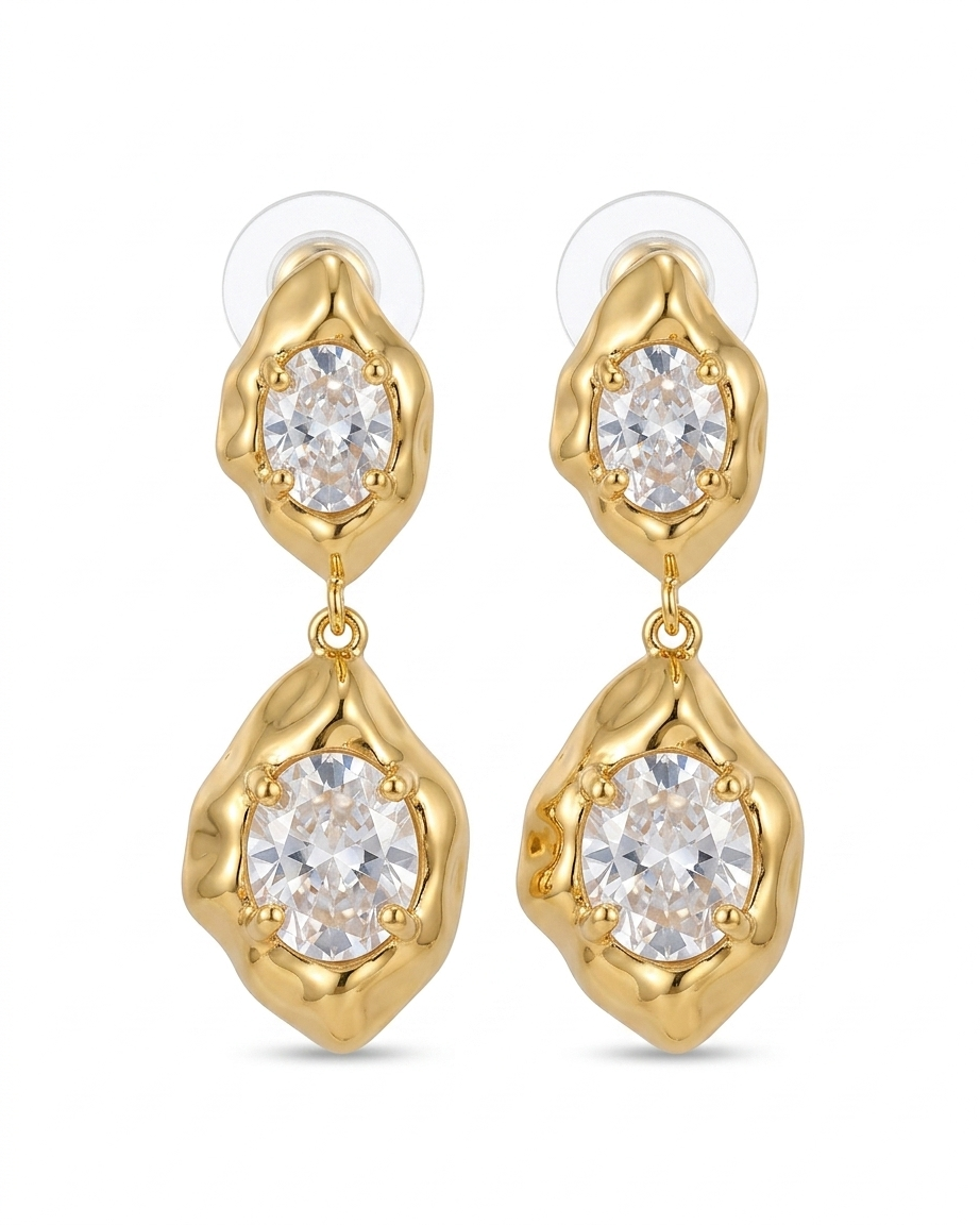 Aretes Colgantes con Cristales