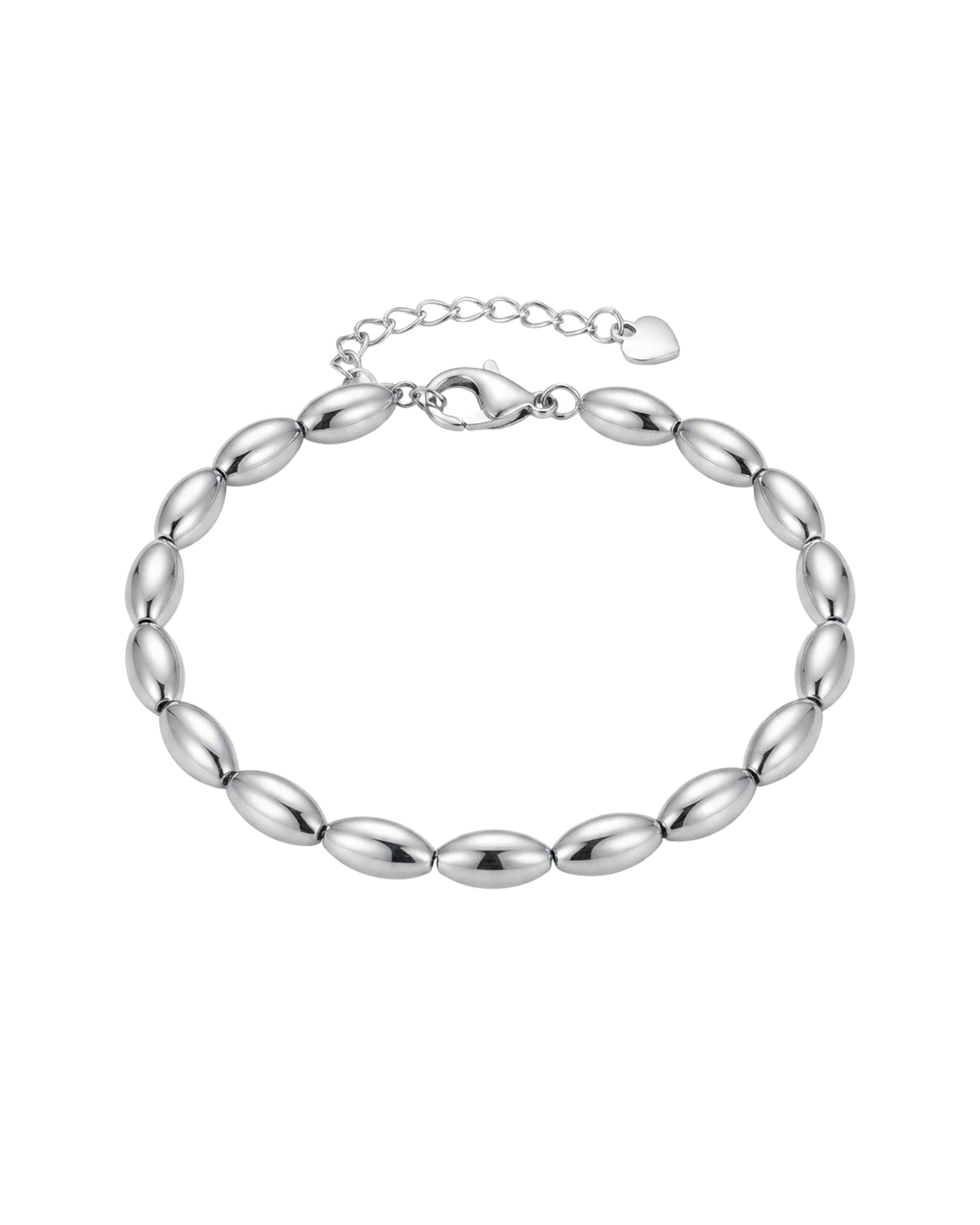 Pulsera Trenzada en Tono Plateado