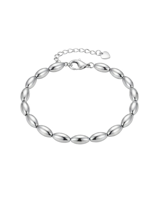 Pulsera Trenzada en Tono Plateado