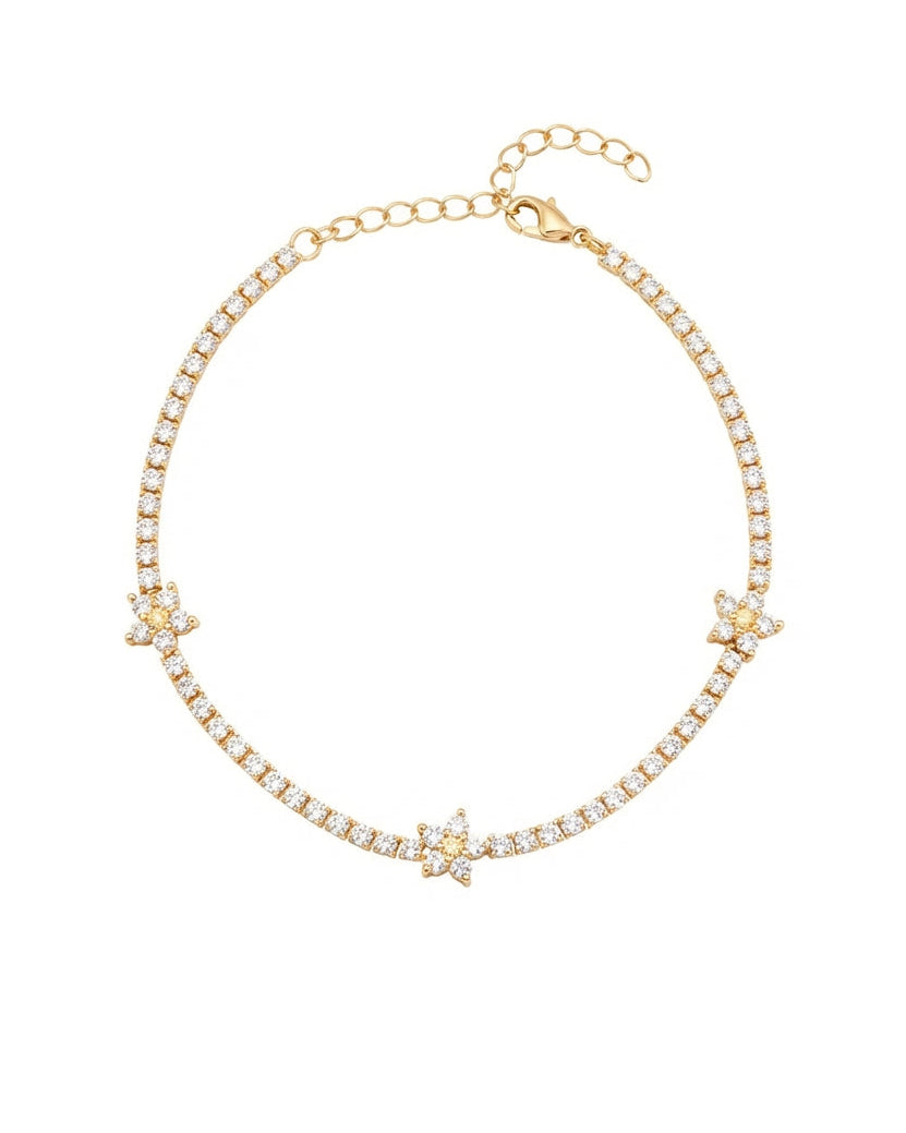 Pulsera Flor de Tennis