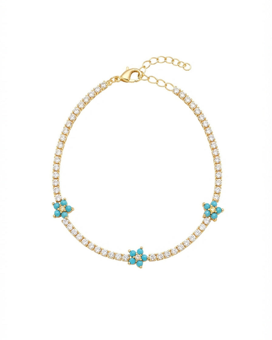 Pulsera Flor de Tennis