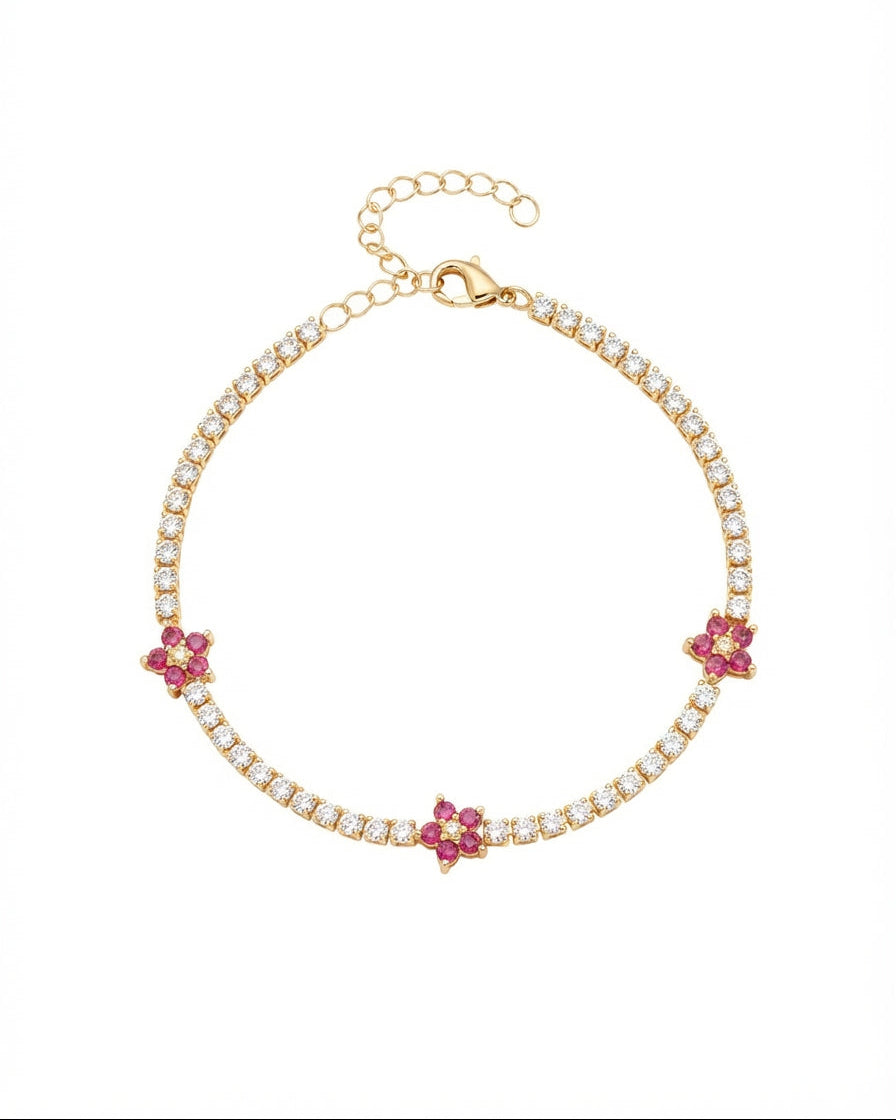 Pulsera Flor de Tennis