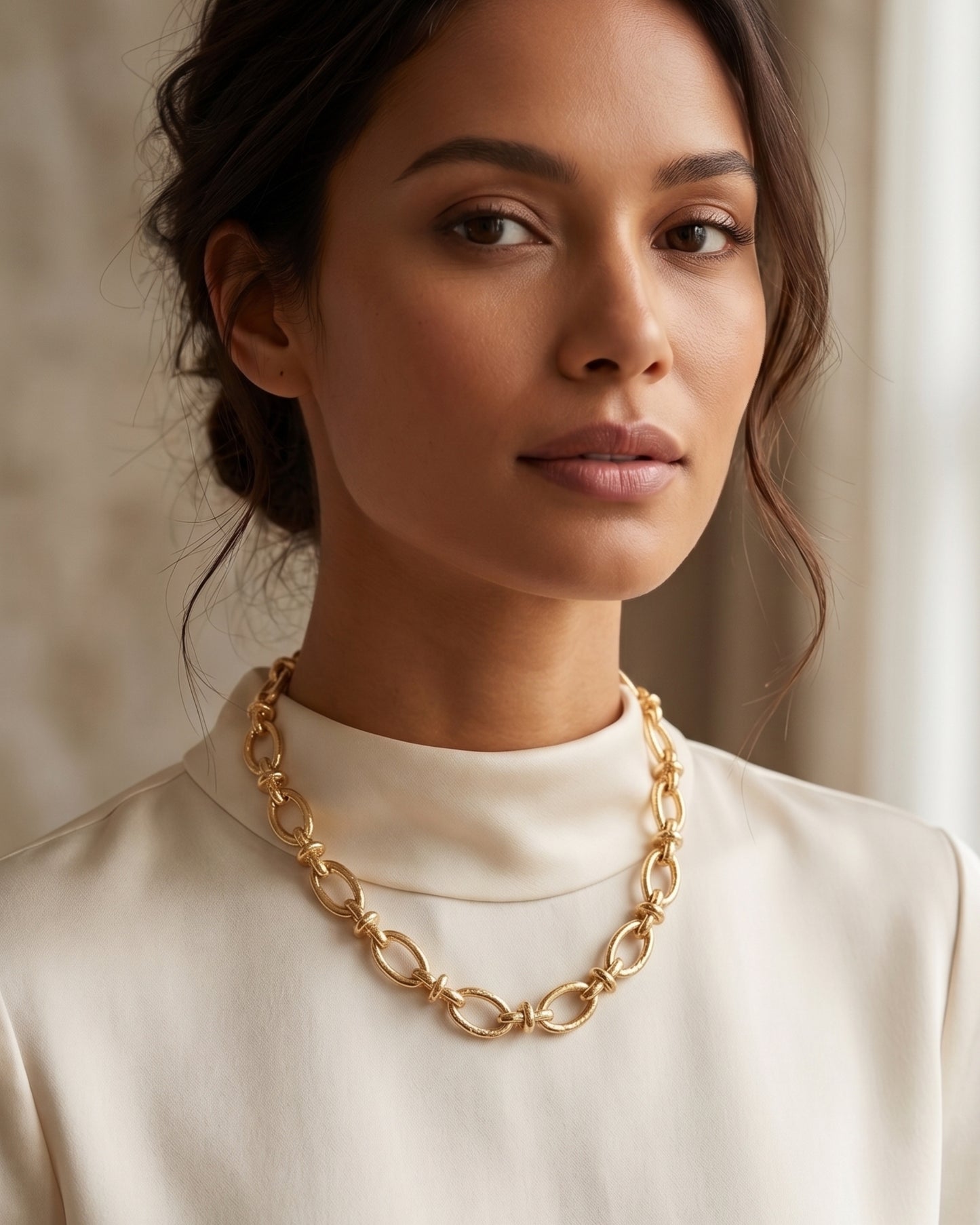 Collar de Eslabones Dorado