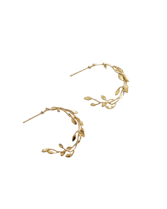 Aretes de Laurel en Plata