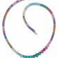 Collar de riviere con cristales multicolor