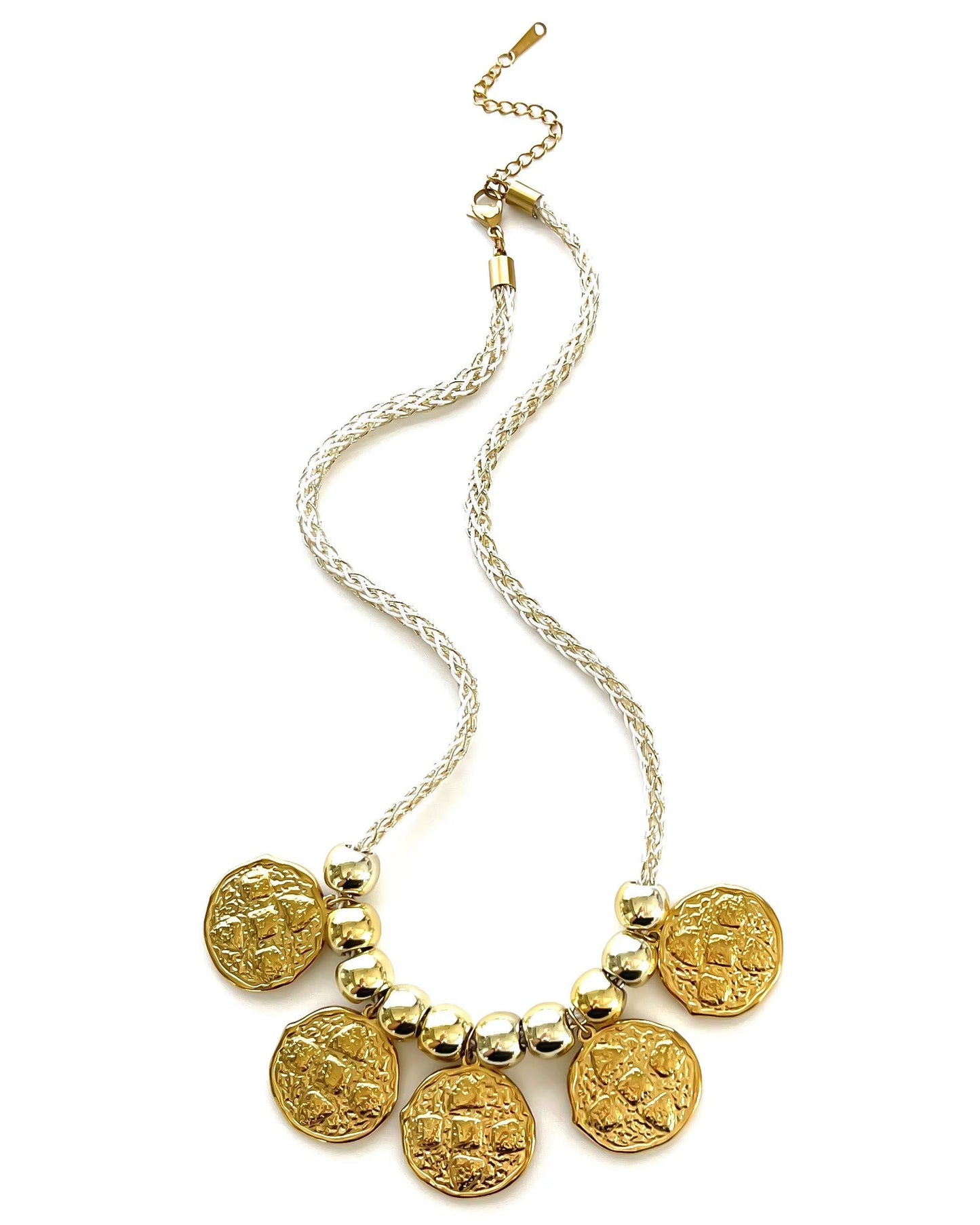 Collar chunky dorado con colgantes