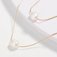 Collar elegante con perlas, de tipo ajustable