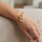 Pulsera de Eslabones con Cristal Cofre de Corazón