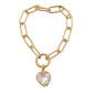 Pulsera de Eslabones con Cristal Cofre de Corazón