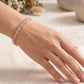 Pulsera Tennis Rosa Áureo