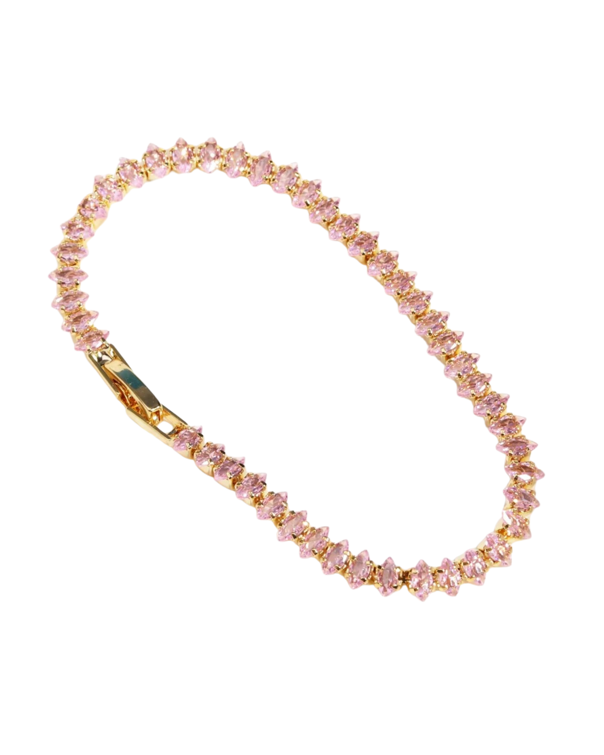 Pulsera Tennis Rosa Áureo