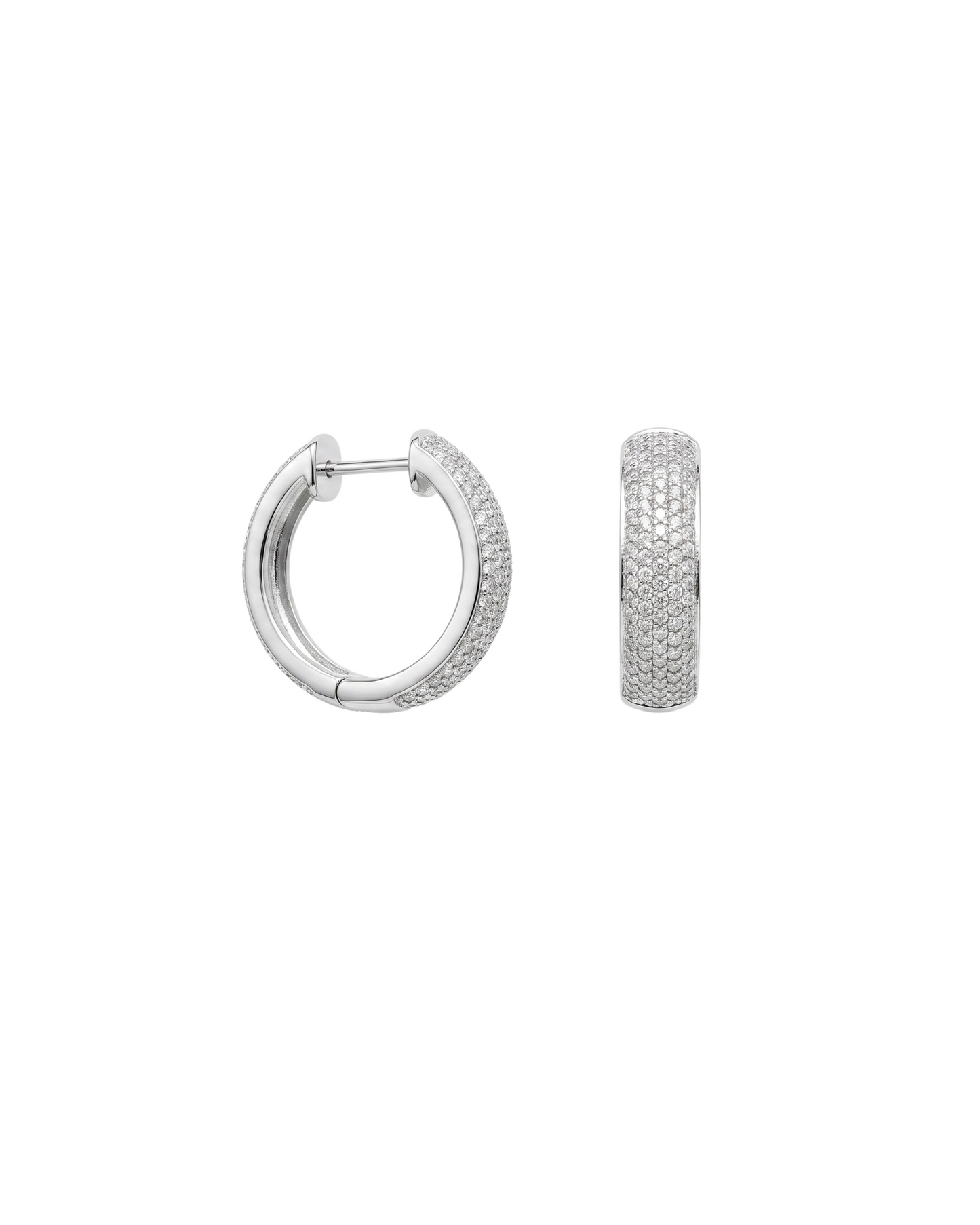 Argollas Gruesas con Pavé de Circonias