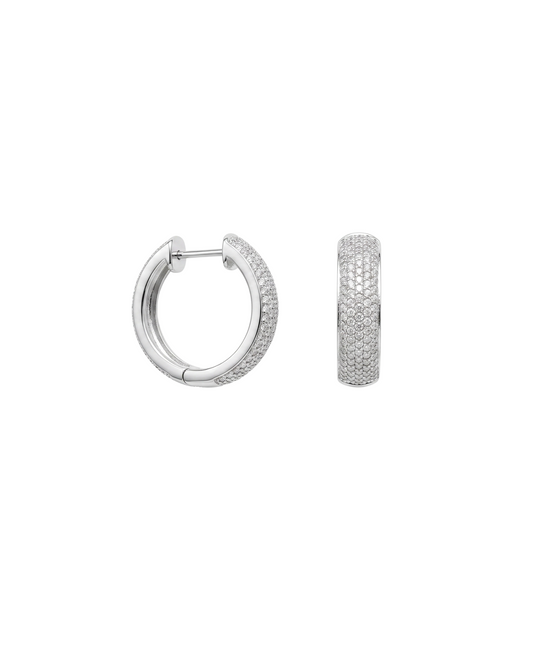Argollas Gruesas con Pavé de Circonias