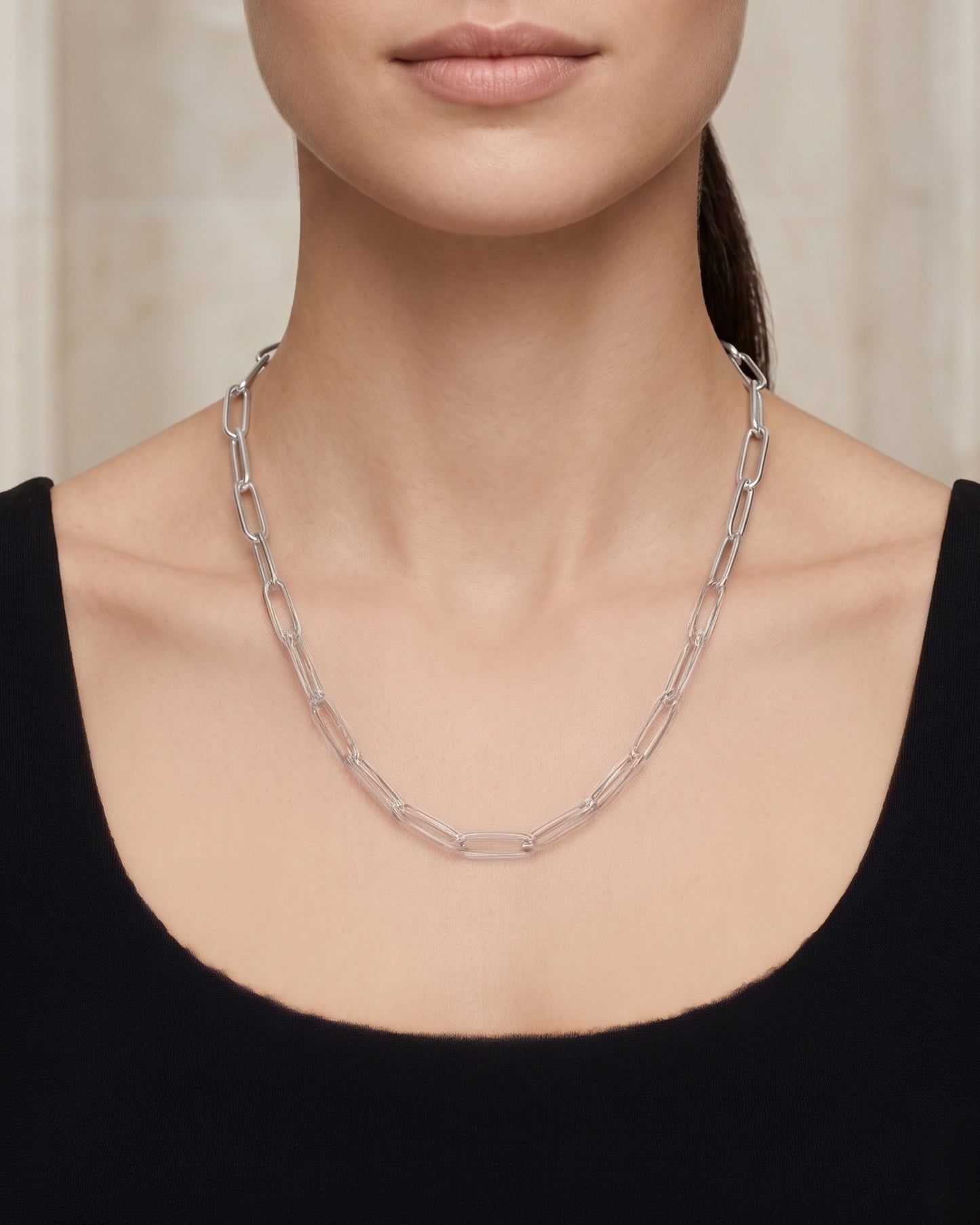 Collar de Eslabones Paperclip