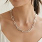 Collar de Eslabones Rectangulares en Plata