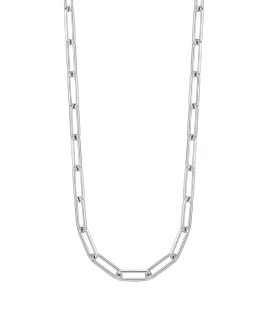 Collar de Eslabones Rectangulares en Plata