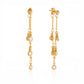 Aretes largos de cascada con cristales