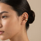 Ear cuffs de banda ancha con cristal en corte de gota