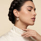 Aretes corazón radiante con sol de perla y cristales