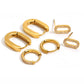 Set de aretes trio geometric con incrustaciones de cristales
