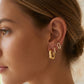 Set de aretes trio geometric con incrustaciones de cristales