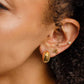 Set de aretes tipo studs con formas orgánicas y cristales