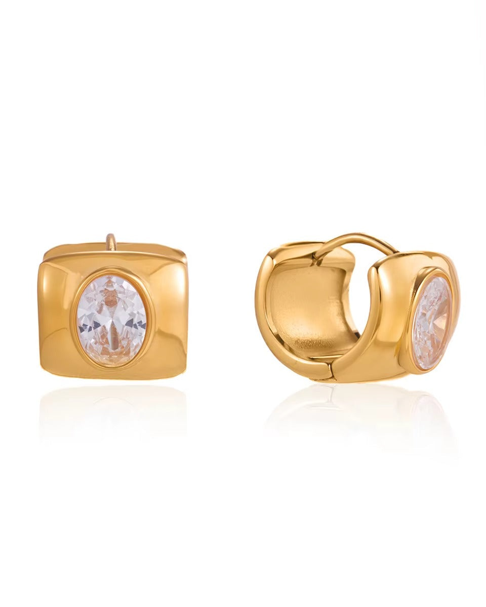 Aretes Oval Stone