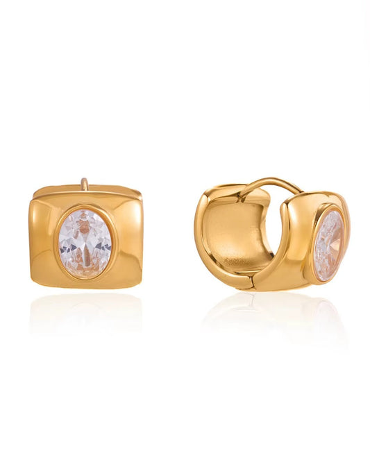 Aretes Oval Stone