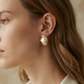 Aretes Perla Marco Dorado