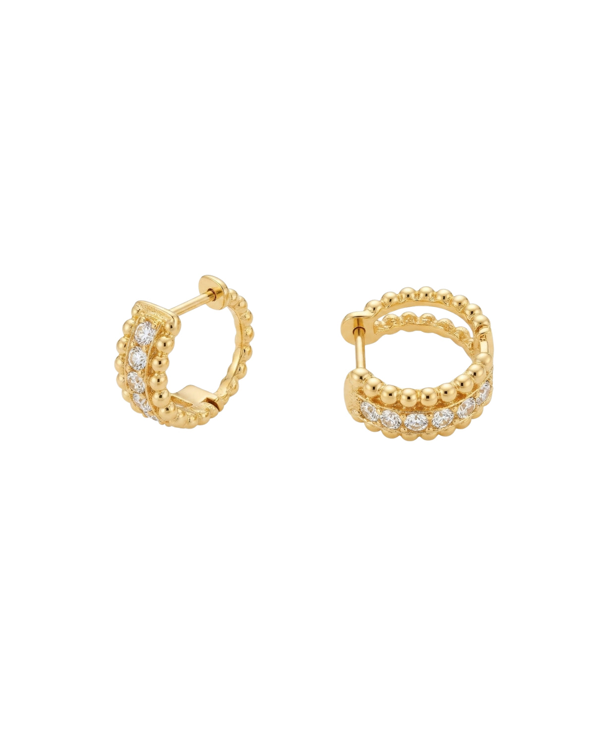 Aretes Relieve de Cuentas y Cristal