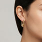 Aretes Aro Geométrico y Aros de Cristal