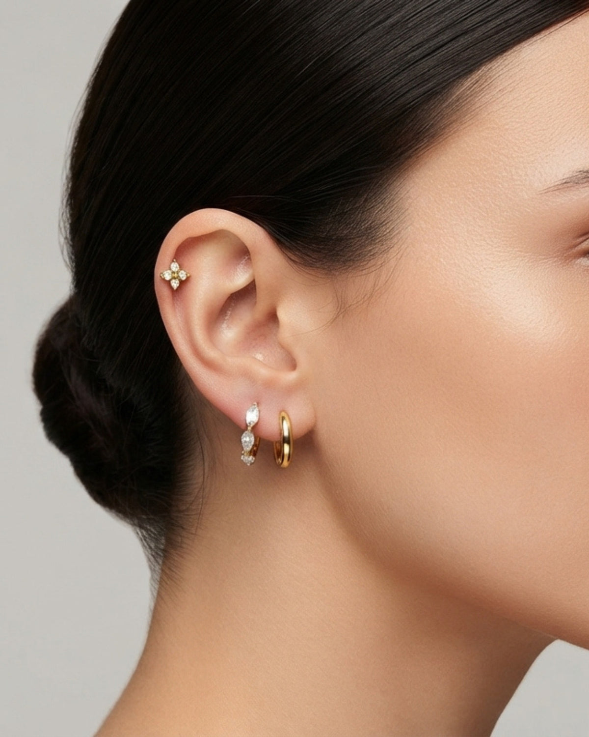 Aretes Aro Trilogía Estelar