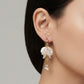 Aretes Cascada Floral Dorada