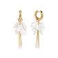 Aretes Cascada Floral Dorada