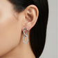 Aretes Eslabón Orgánico y Pavé